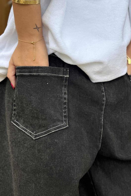 Duran Barrel Leg Jean Vintage Black